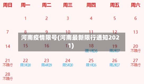 河南疫情限号(河南最新限行通知2021)